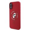 Karl Lagerfeld KLHMP16MSCMKCRHR iPhone16 Plus 6.7 czerwony/red hardcase Silicone Karl&Choupette Ring MagSafe